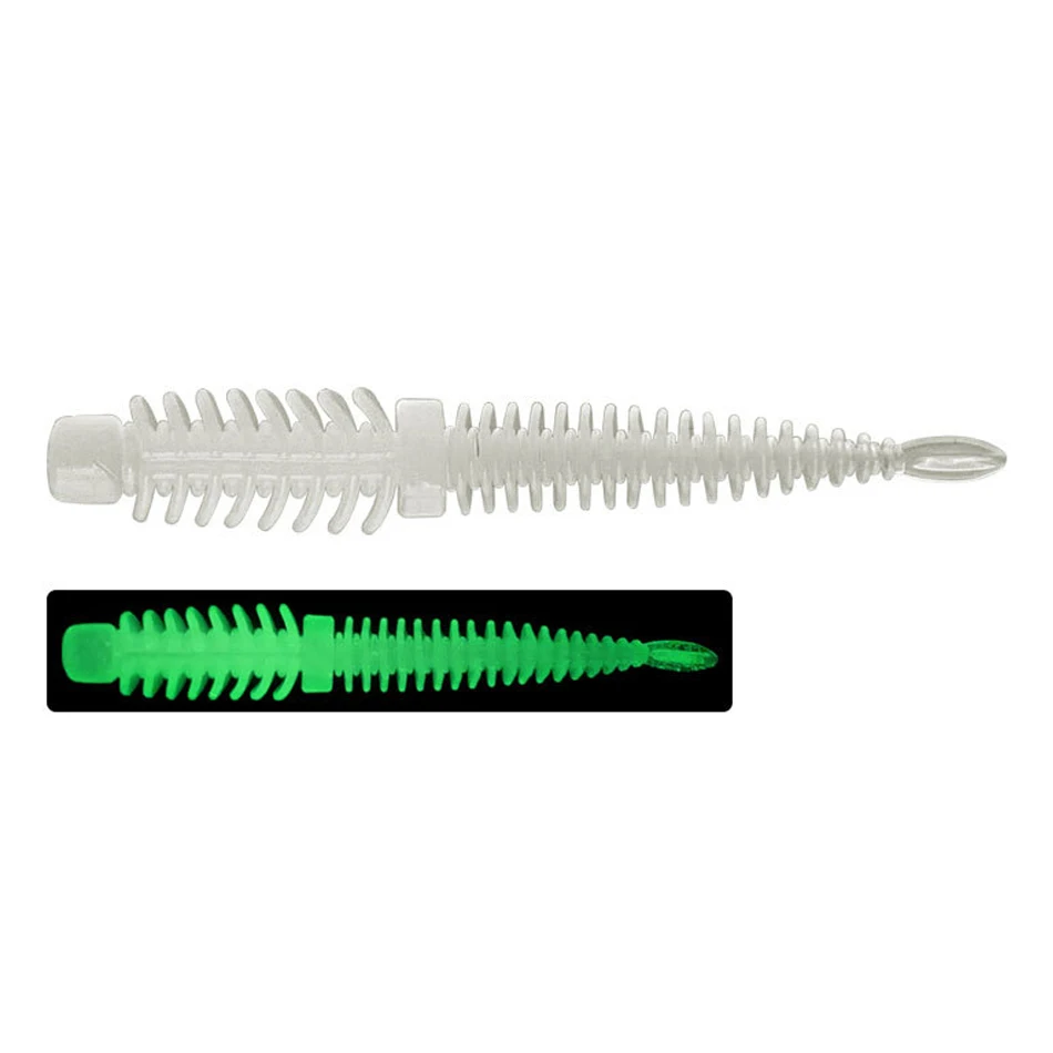 Señuelo de gusano suave para pesca, cebo falso de 8cm, 2g, 8 unidades por lote - imagen 4