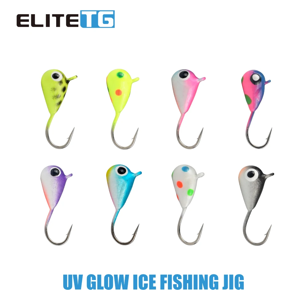 Elite TG-plantillas de hielo con forma de lágrima, 10 Uds., 2,7mm-5,0mm, anzuelo de tungsteno Hayabusa, perca tipo pez para invierno, anzuelos de pesca con forma de ojo de pez, anzuelos de señuelo suave - imagen 4