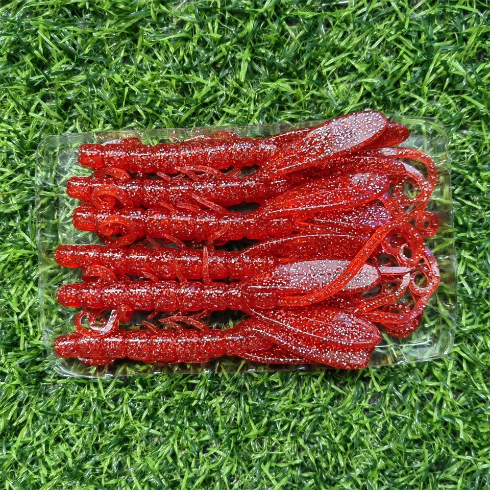 6 piezas Señuelos de Pesca cangrejo camarón 11 cm/6,3g cebos blandos cebos de criatura Iscas cebo Artificial lubina perca cebos de pesca - imagen 5