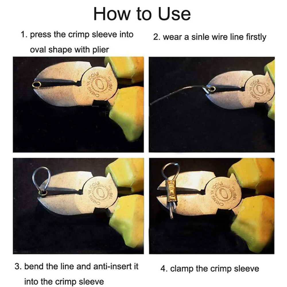 PRO BEROS 100 Uds conectores de tubo de sedal de pesca mangas de engarzado de un solo barril manga de bucle de engarzado de cobre Kit de aparejos de pesca de 12 tamaños - imagen 4