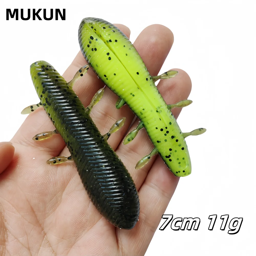 Señuelos Blandos MUKUN forma Patata 11g/70mm PVC con sal