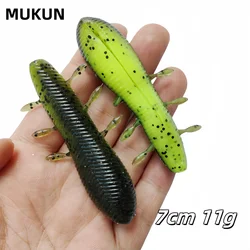 Señuelos Blandos MUKUN forma Patata 11g/70mm PVC con sal