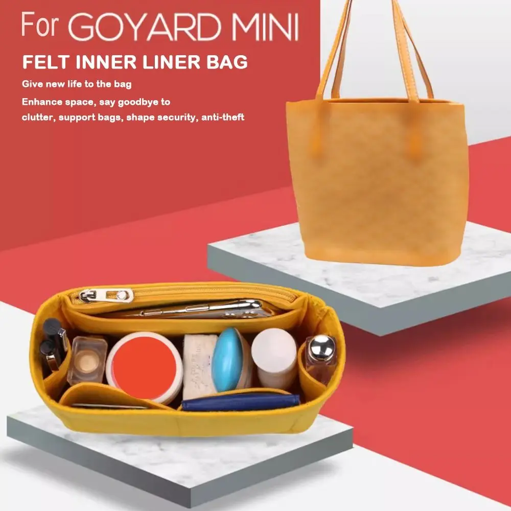 Bolso de fieltro ordenado, bolsa de inserción, soporte para bolsa, organización de almacenamiento, bolsa interna, forro de bolso multicolor - imagen 4