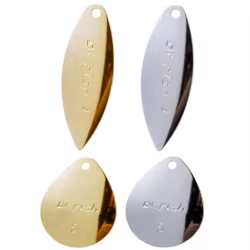 10 Uds. Cuchilla giratoria de pesca, hoja de sauce/Colorado, suministros para hacer señuelos para Spinnerbait, Spinner en línea, aparejos dorados y plateados