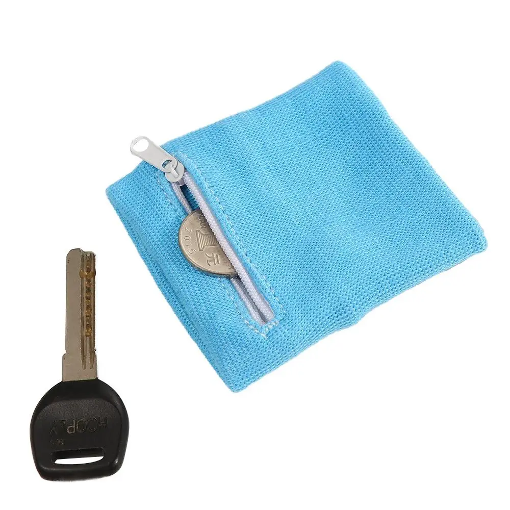 Banda de sudor de viaje, protección de muñeca, BILLETERA, guardamanos de mano, monedero, bolsa de muñeca con cremallera, muñequera para correr, bolsa de banda para el brazo - imagen 3