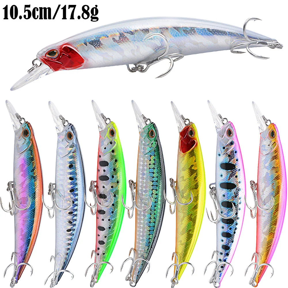 NUNATAK cebos de lanzamiento de largo alcance Señuelos de pesca de mar señuelo que se hunde ojos 3D 9,5 CM/30G 10,2 CM/30G cebos duros cebos de pesca de lubina - imagen 5