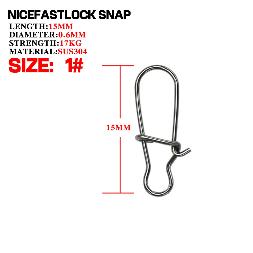 GHOTDA-Herramienta de aparejos, accesorio de pesca con mosca, Conector de pesca giratorio, Pin a presión, fuerte resistencia, 8kg-47kg, mosquetón de señuelo de anzuelo - imagen 4