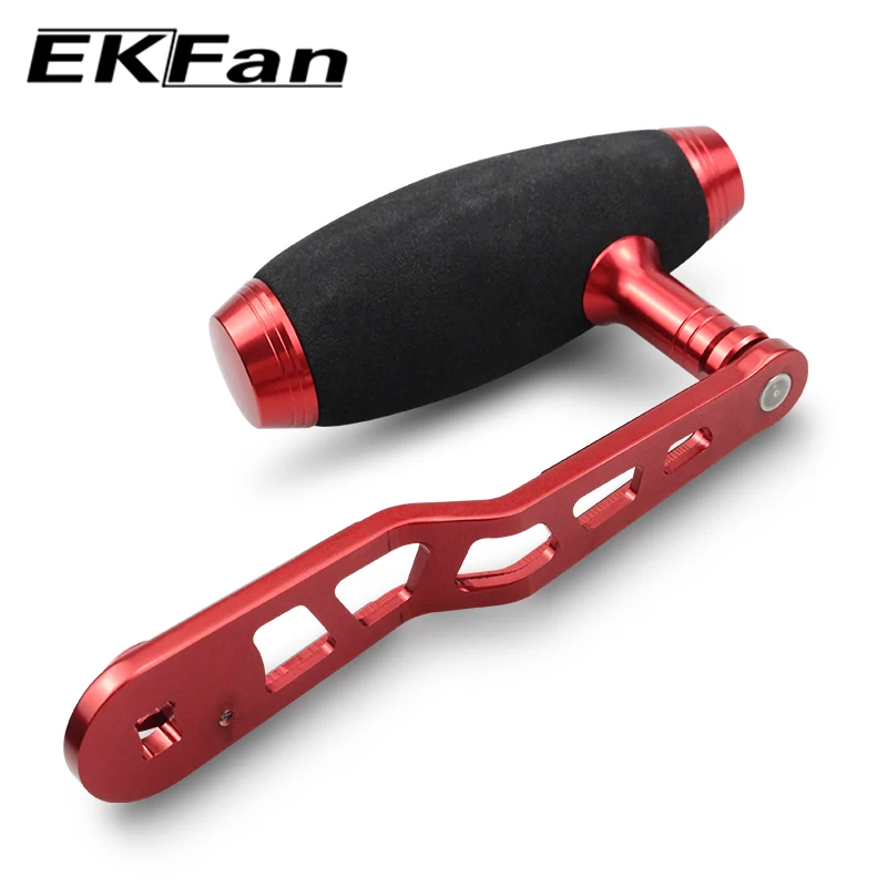 Ekfan-mango de aleación de aluminio para carrete de pesca, perilla EVA + 120M, para DAI & SHI, DIY, Baitcasting, longitud de la manga del carrete de pesca, 120MM - imagen 4