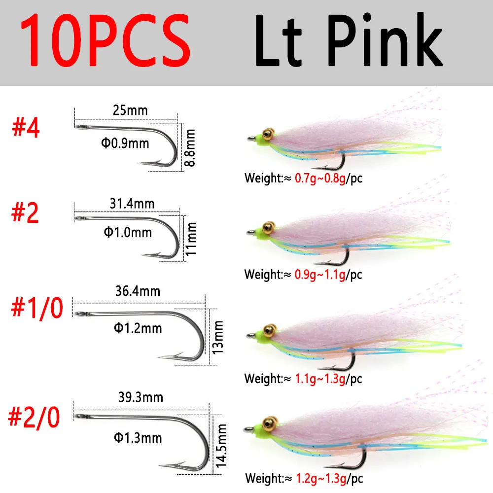 10pcs Lt Pink