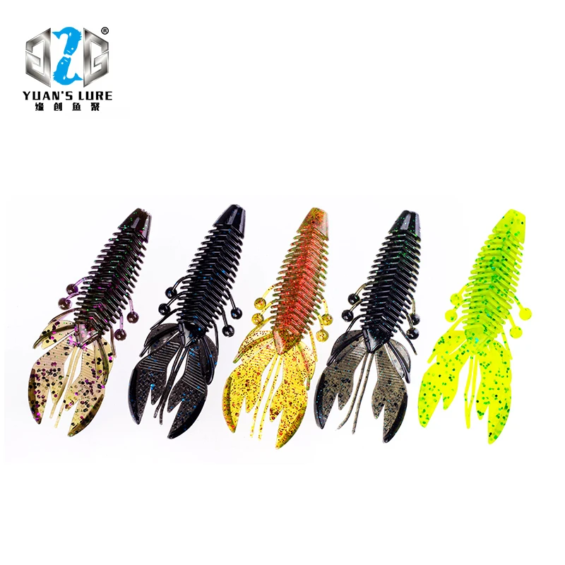 IBUG-señuelo suave de Camarón, cebo flotante/hundido de 2,95 pulgadas, 4G, para aparejo y plantilla de Texas, 8 unids/lote por bolsa - imagen 3