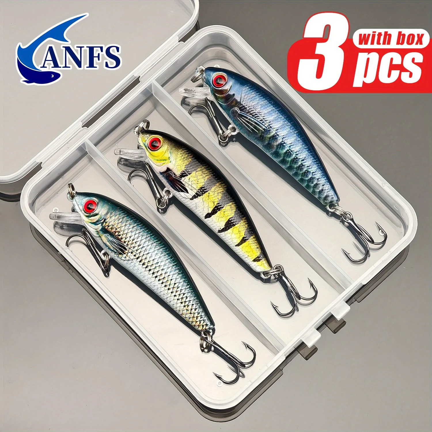 ANFS Señuelo de pesca – Cebo artificial hundido tipo pececillo