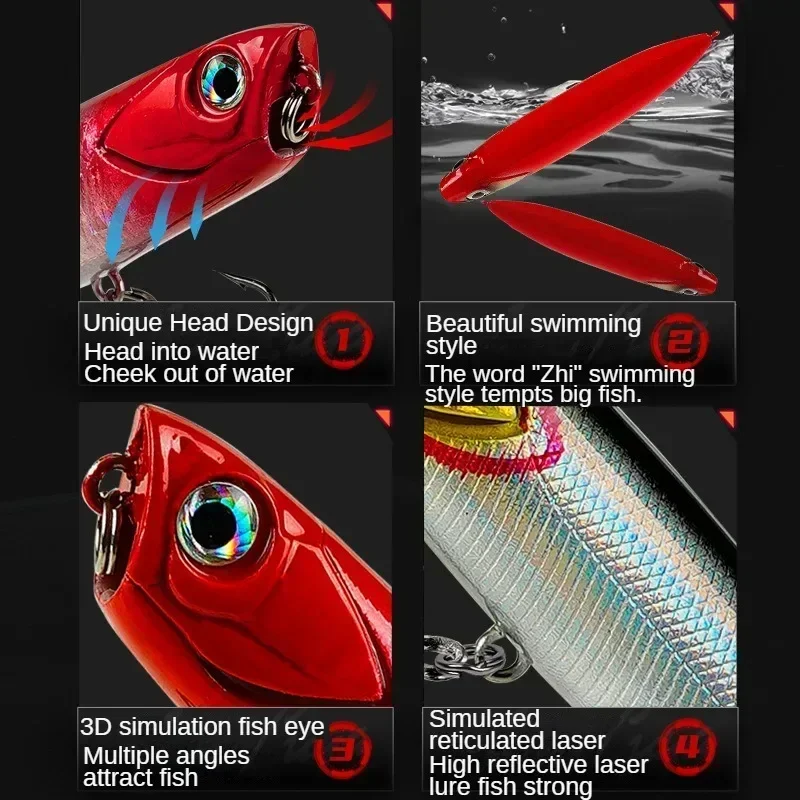 Señuelos de Pesca flotantes, cebos artificiales Isca, cebo de freno de mosca de tiro largo, 2 piezas, 10g, 15g - imagen 3