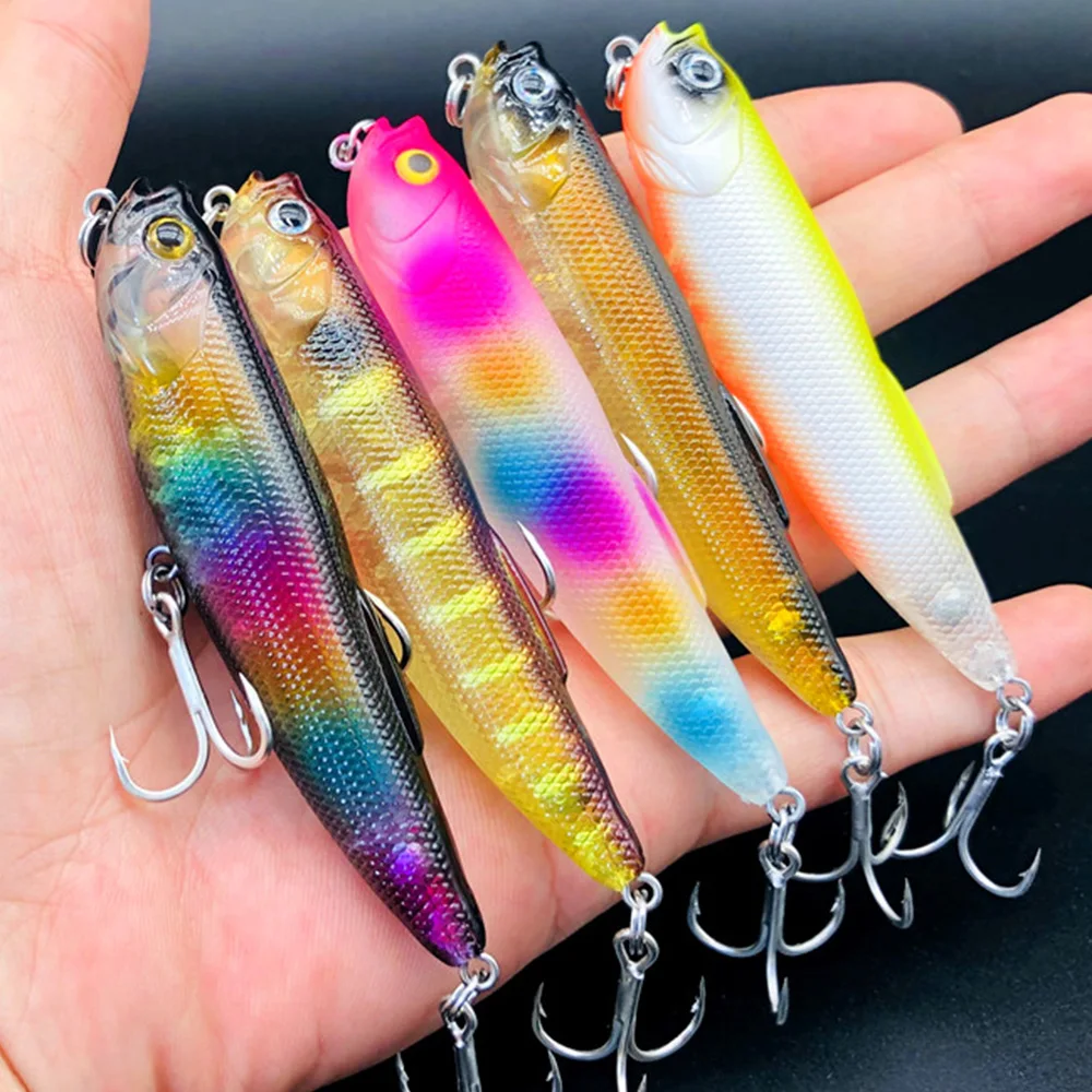 Señuelos de Pesca de lápiz para Andador de perros, cebo duro Artificial Wobbler para carpa, aparejos de pesca de lubina, Crankbait, pececillo, 9,2 cm, 9g - imagen 3