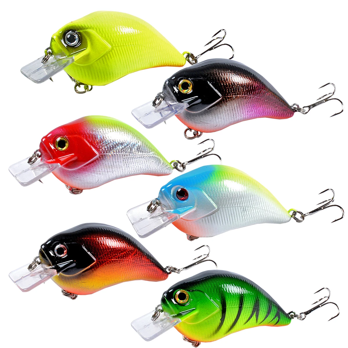7,5 cm/15g Crankbait Señuelos de Pesca Wobblers ojos 3D flotante plástico Artificial lubina cebo duro Pesca Lucio aparejos de Pesca - imagen 3