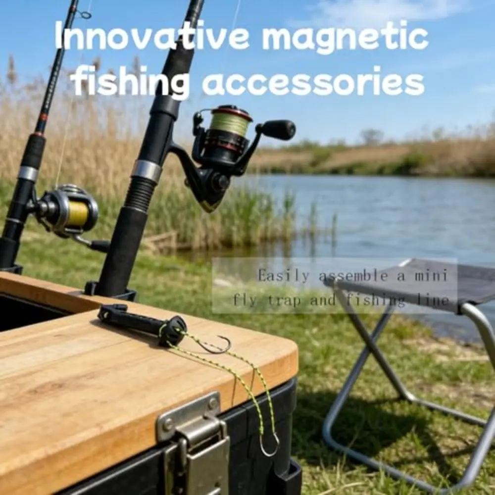 Enhebrador magnético portátil para moscas – herramienta pesca - imagen 2