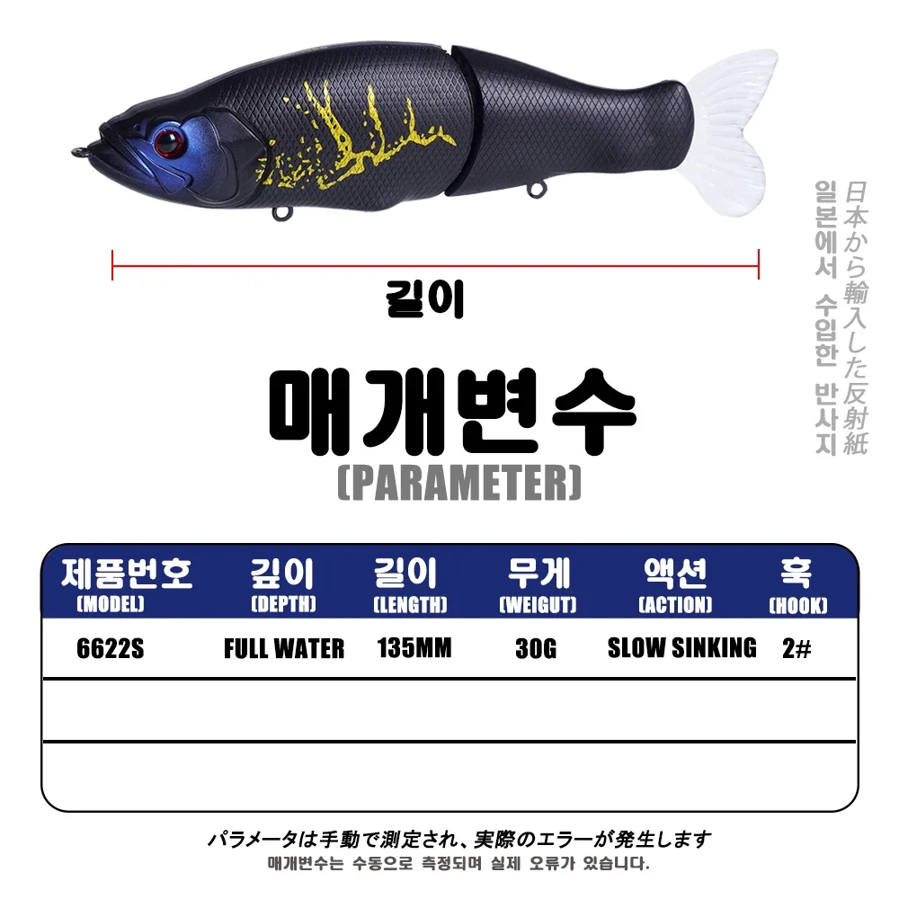 Señuelos de pesca de hundimiento lento, 30G, Whopper, vibración, cola suave o Lucio y lubina, cebos duros, accesorios artificiales Isca - imagen 2