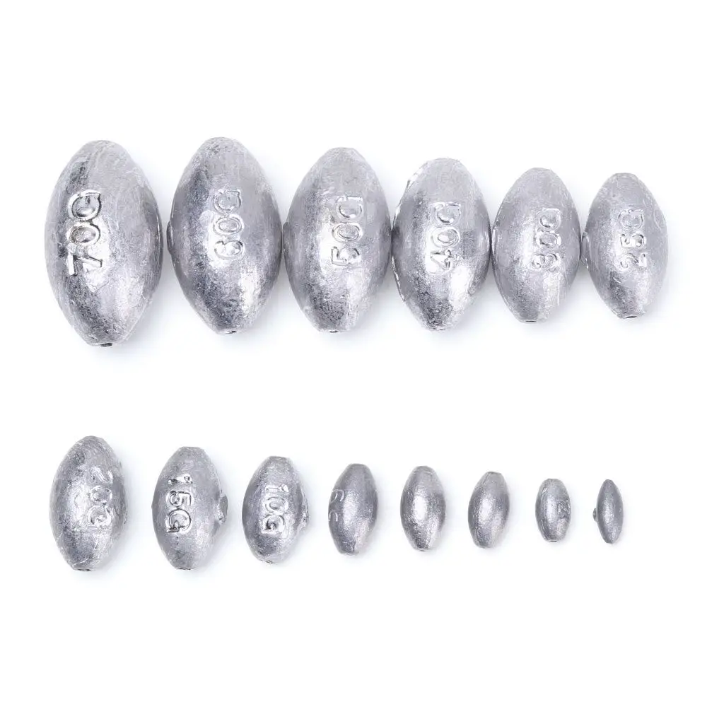Plomo de pesca con forma de oliva, señuelo hueco, pesas de plomo, 1g/2g/3g/4g/5g/10g/15g/20g/25g/30g/40g/50g/60g, aparejos de pesca, 5 uds. - imagen 4