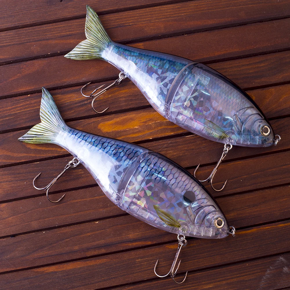 CCLTBA-Cebo de sábalo planeador, 2 tipos, Swimbait articulado, cebos duros artificiales, Lucio, lubina, sábalo deslizante, Señuelos de Pesca, aparejos de agua dulce - imagen 5
