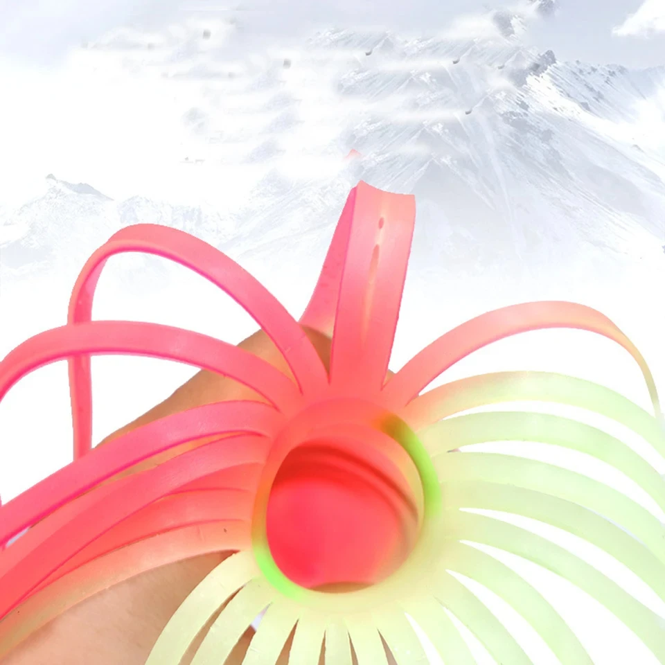 1 unidad de 30cm de pulpo de goma de PVC, cebo Artificial suave, faldas de calamar brillantes, señuelo suave, señuelo de pesca, señuelo de pesca curricán - imagen 4