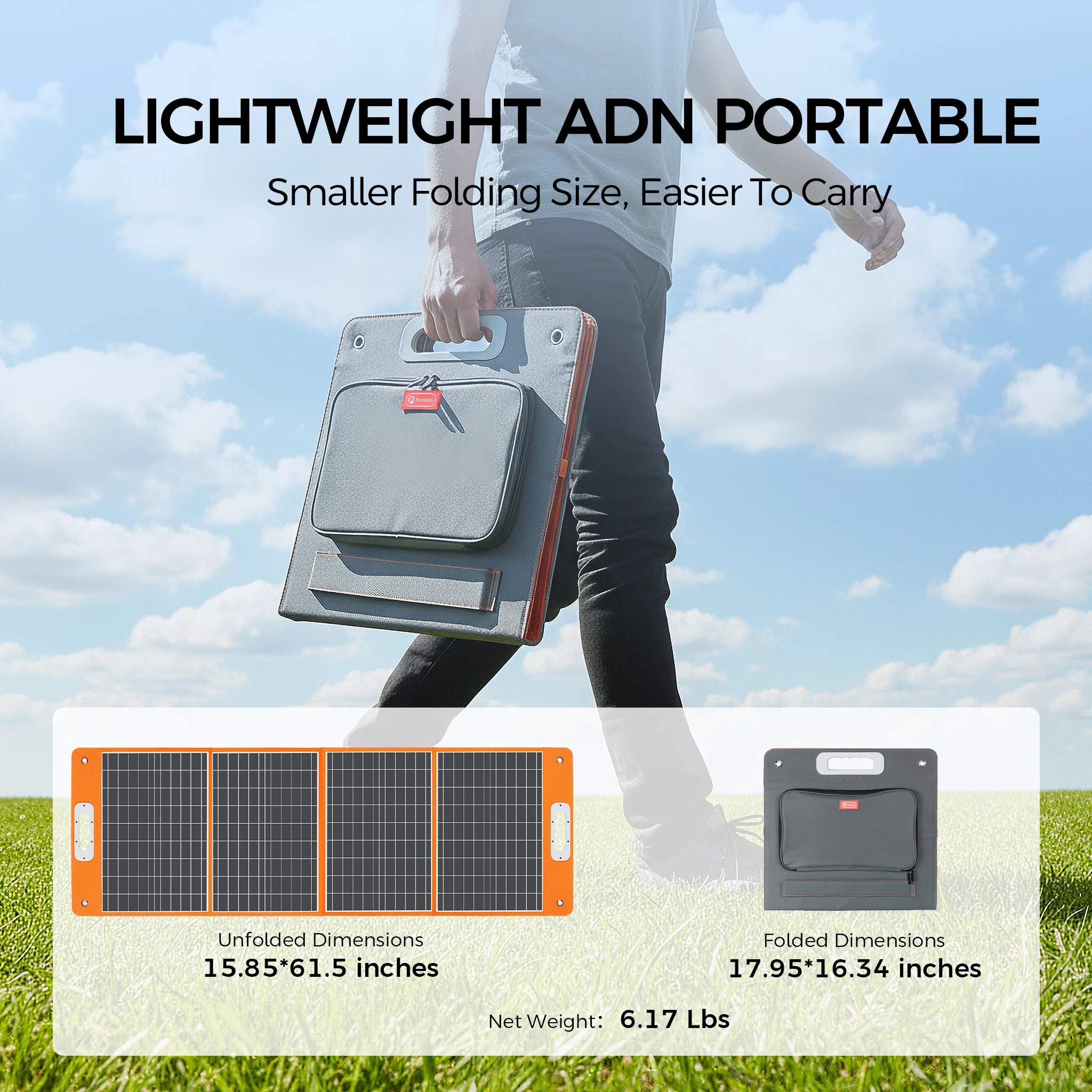 Flashfish Panel Solar Plegable – Cargador Portátil para Pesca - imagen 3