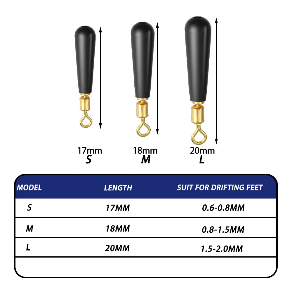 Soporte de flotador de pesca, cabeza de cobre, Bobber de goma, asiento flotante giratorio, tapón, boya de rotación de derrape, suministros, accesorios de línea de pescado - imagen 3