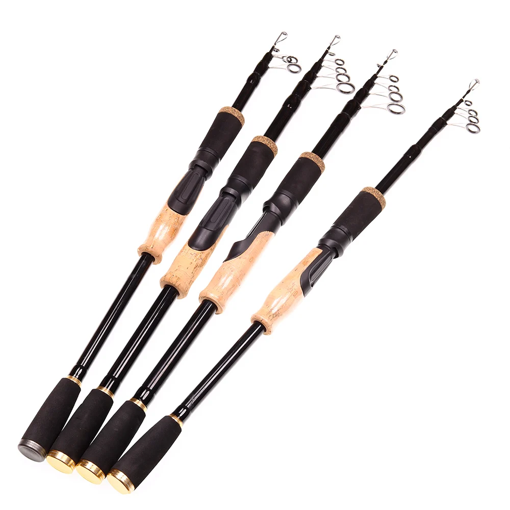JOSBY-caña de pescar de fibra de carbono, caña de pescar telescópica portátil de bolsillo supercorta, 1,8 m, 2,1 m, 2,4 m, 1,6 m - imagen 2