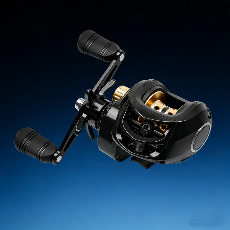 Carrete Baitcasting metálico Submicrón – Lanzado largo antiexplosión - imagen 4