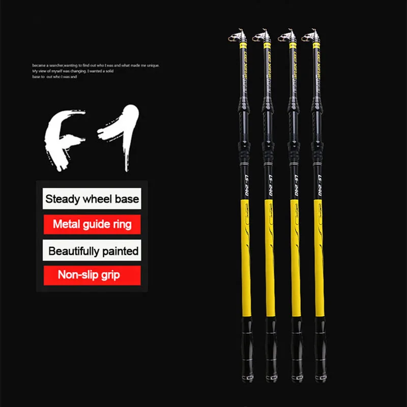 2025 nueva roca portátil 2,1 m-3,6 m caña de carpa telescópica caña de pescar de mar caña giratoria fibra de carbono caña de pescar dura ultraligera - imagen 4