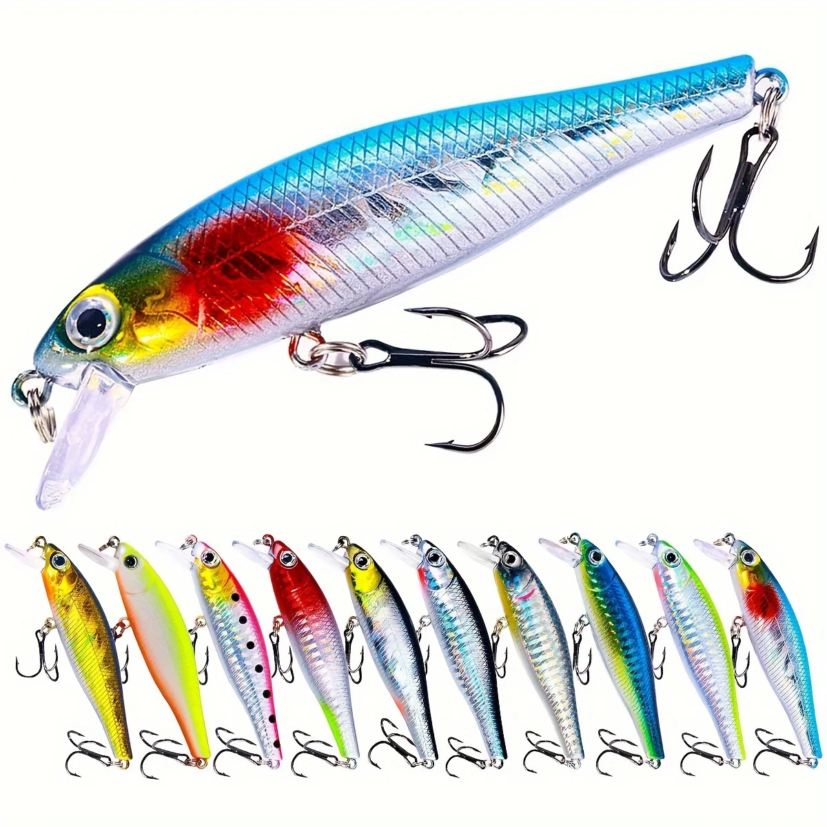 Señuelo Crankbait Minnow duro de plástico para black bass y lucio - imagen 2