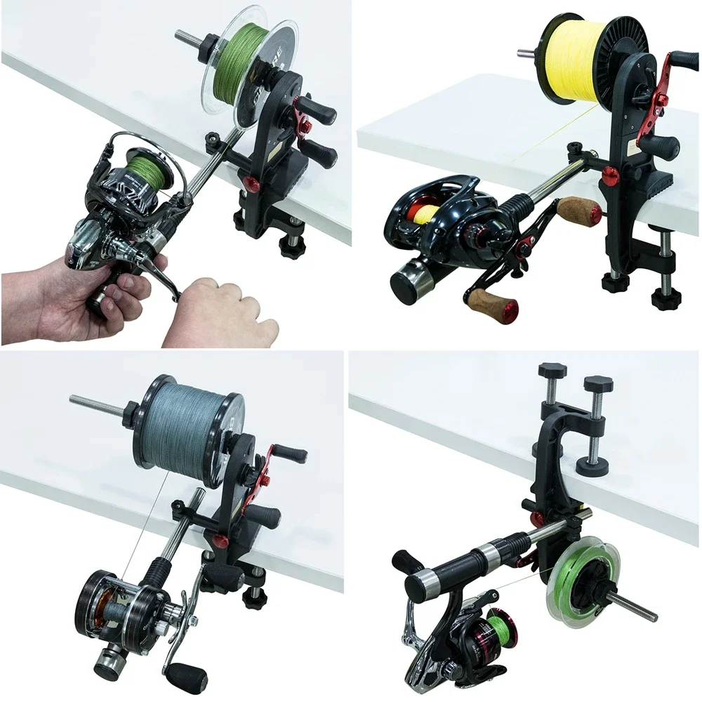 Goture-carrete de pesca de doble Pie, sistema de estación de carrete de pesca portátil, máquina bobinadora de línea de carrete Baitcaster - imagen 2