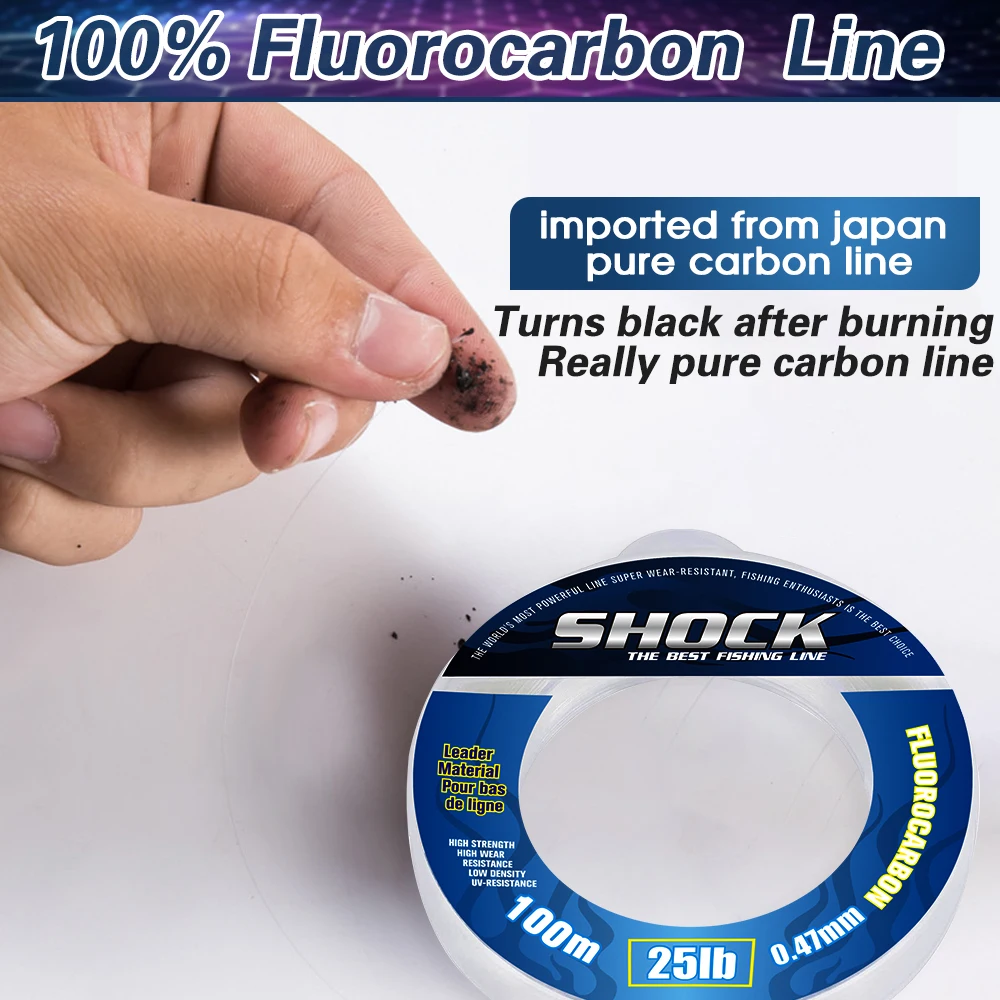 ZUKIBO Fluorocarbono – Línea de pesca alta resistencia material japonés - imagen 4
