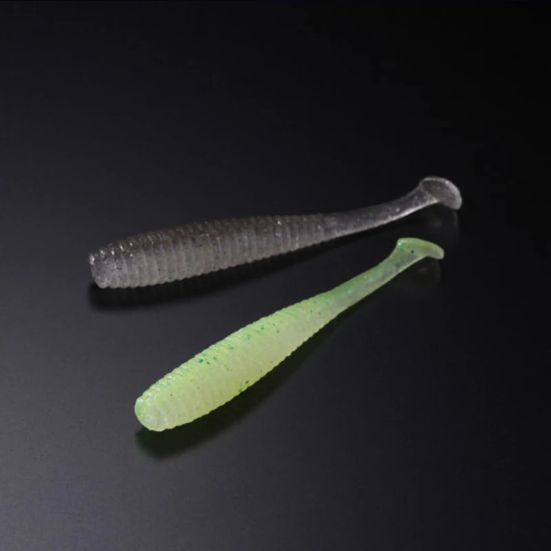 Señuelo JACKALL japonés, cebo falso integral, cola en T, pez blando, cola de sábalo, cebo suave fino negro de 2,8 pulgadas - imagen 3