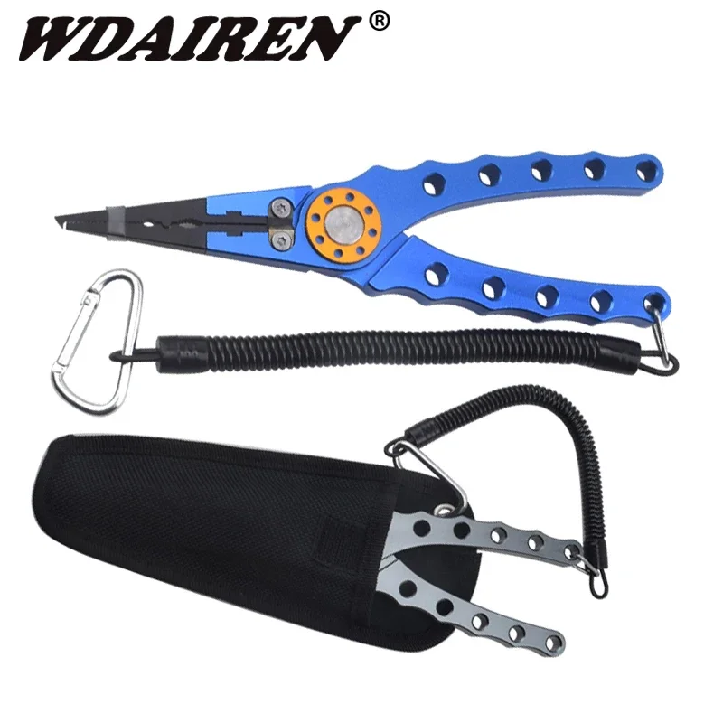 WDAIREN Alicates de pesca con cortahilos trenzado y hoja tungsteno - imagen 2