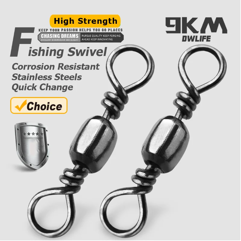 Swivel pesca – Barril giratorio de alta resistencia con anillo sólido - imagen 2