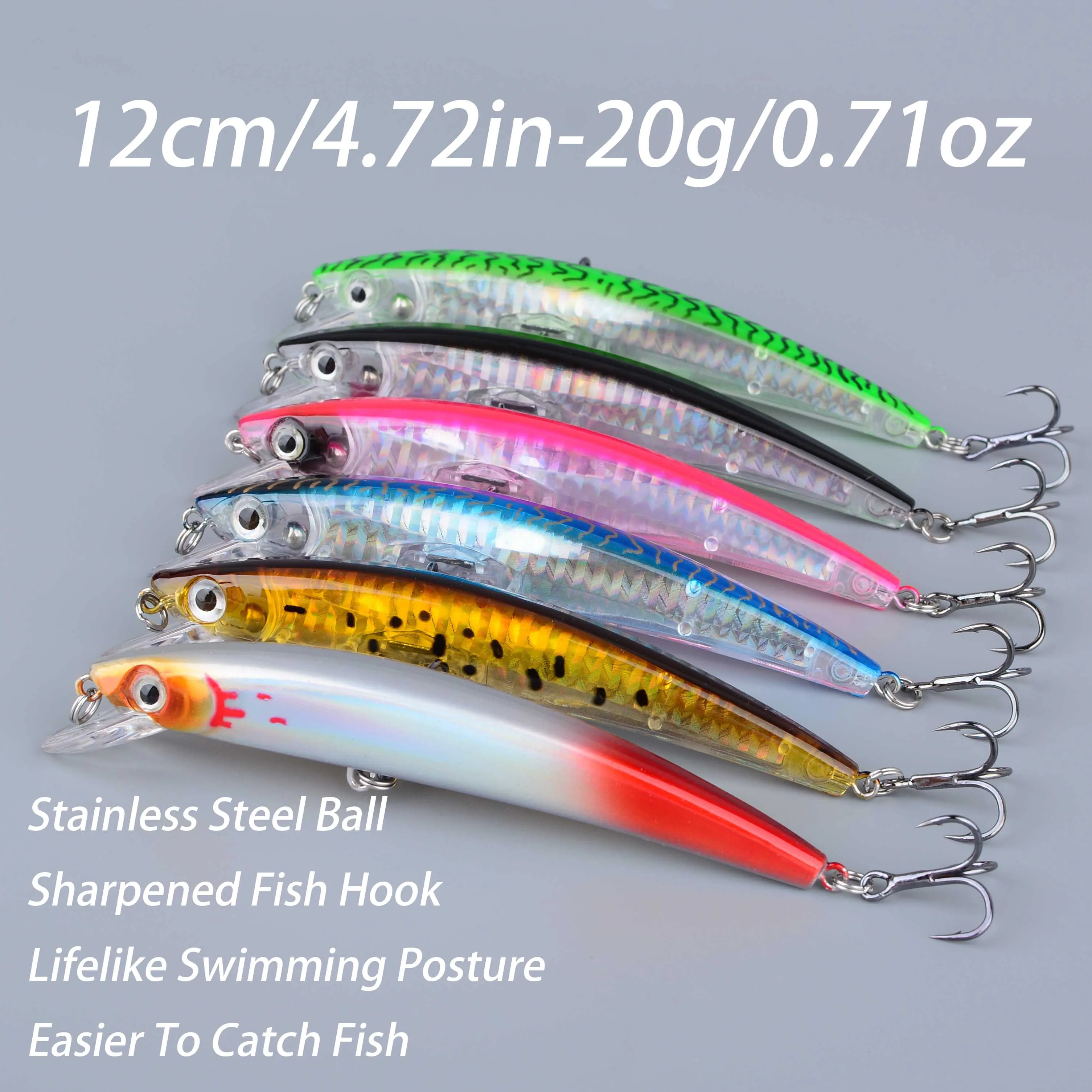 Crankbait láser minnow duro para lucio, carpa y lubina - imagen 5