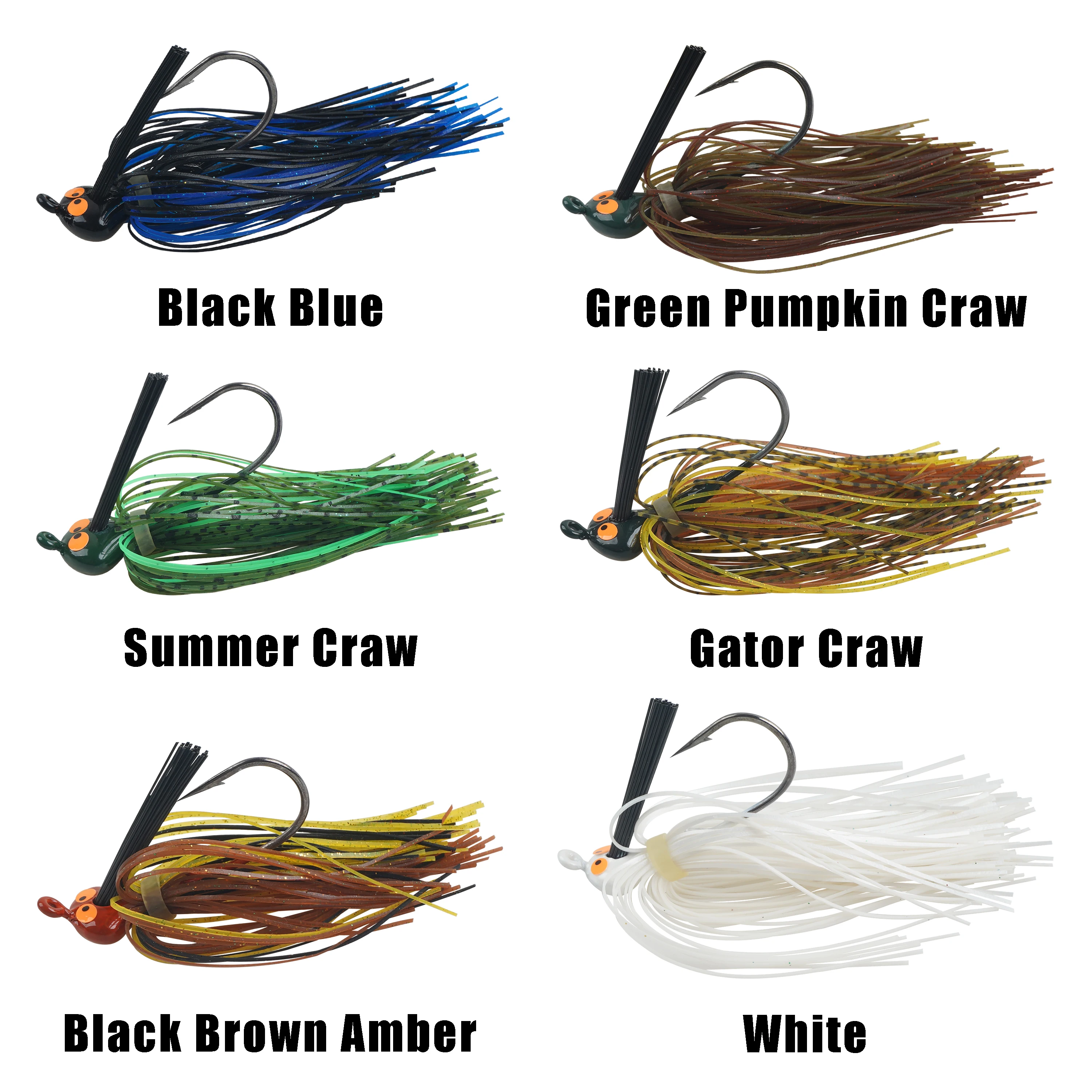 Plantilla de fútbol de 6 piezas, plantilla de natación Artificial para lubina, pesca, Lucio, Walleye - imagen 4