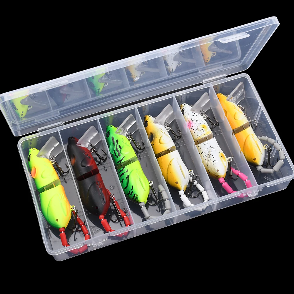 6 unids/caja señuelo de ratón de plástico Artificial señuelo de pesca de ratón Swimbait rata Pike Bass Minnow flotantes - imagen 3