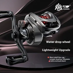 Tansen T2 – Carrete Baitcasting 7.3:1, freno metálico y lance largo