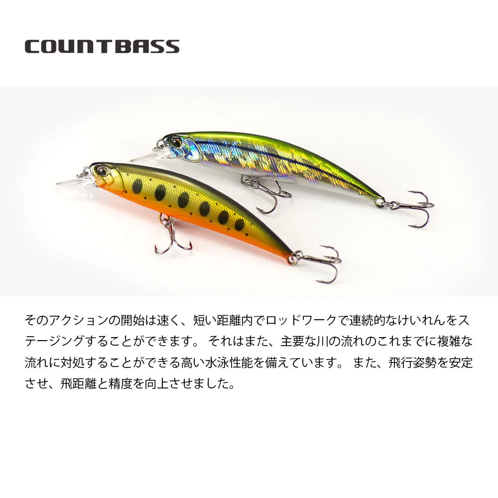 COUNTBASS-cebos duros que se hunden, 45mm, 60mm, 70mm, 80mm, 95mm, Wobblers, Crankbaits, perca, Leurre, señuelo de pescador - imagen 5