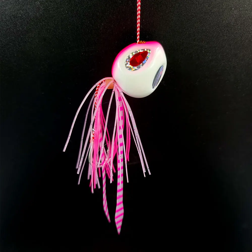 Tenya Slider Kabura – Jig Head con falda de goma para pesca profundo - imagen 3