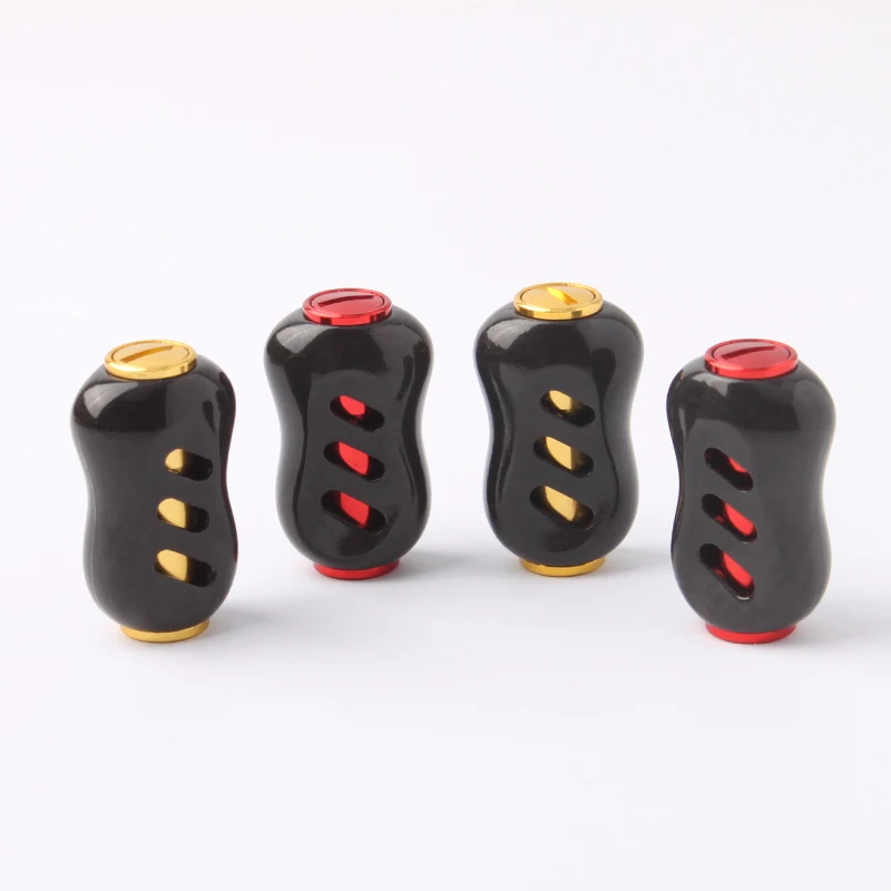 Ruke, 1 unidad, perilla de mango de carrete de pesca, carcasa de fibra de carbono con tubo de aleación, 8 g/unidad, incluye 2 uds., accesorio de carrete de rodamiento para D/manija DIY - imagen 3