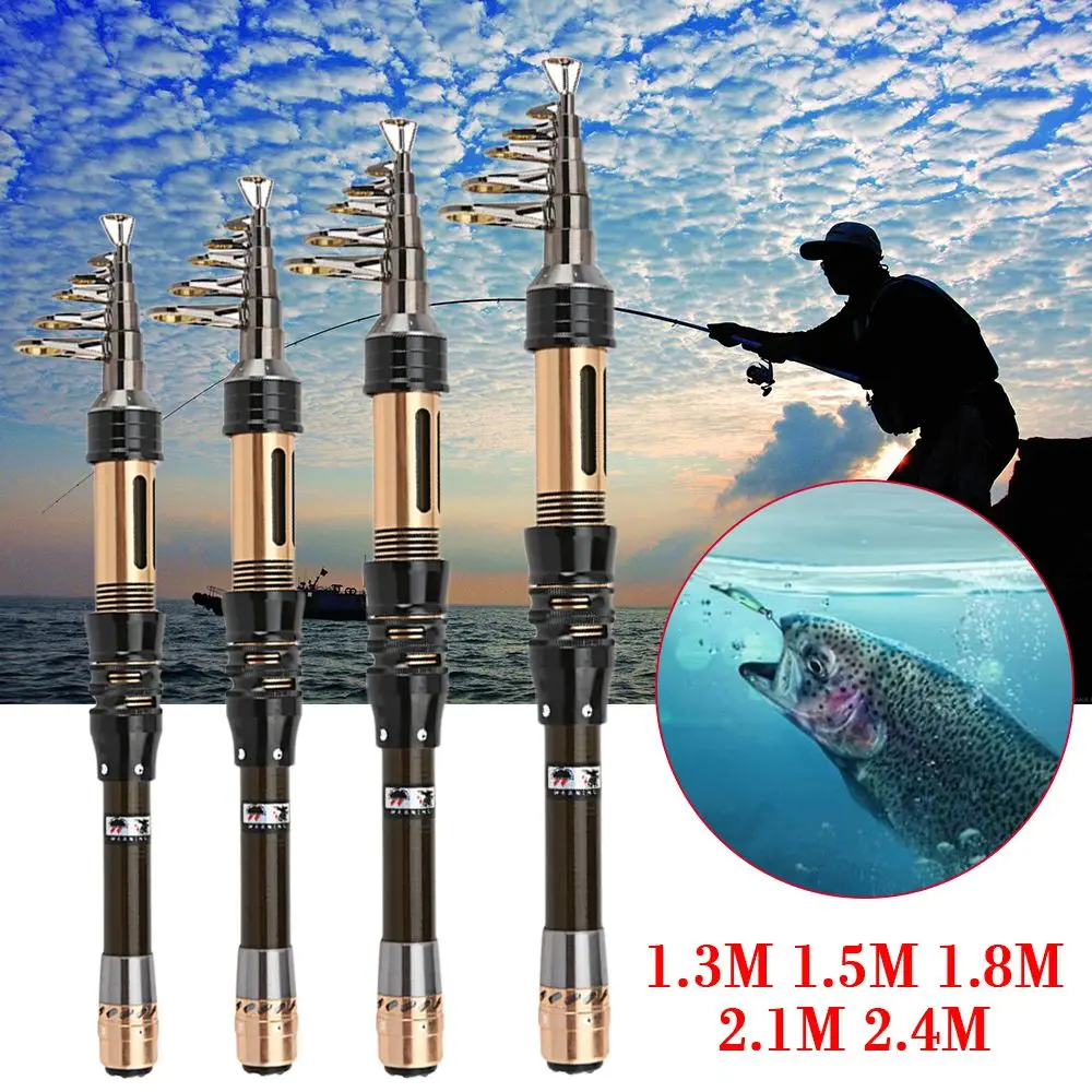 Mini alimentador de carpa portátil ultraligero de viaje, caña de pescar telescópica, aparejos de pesca - imagen 2