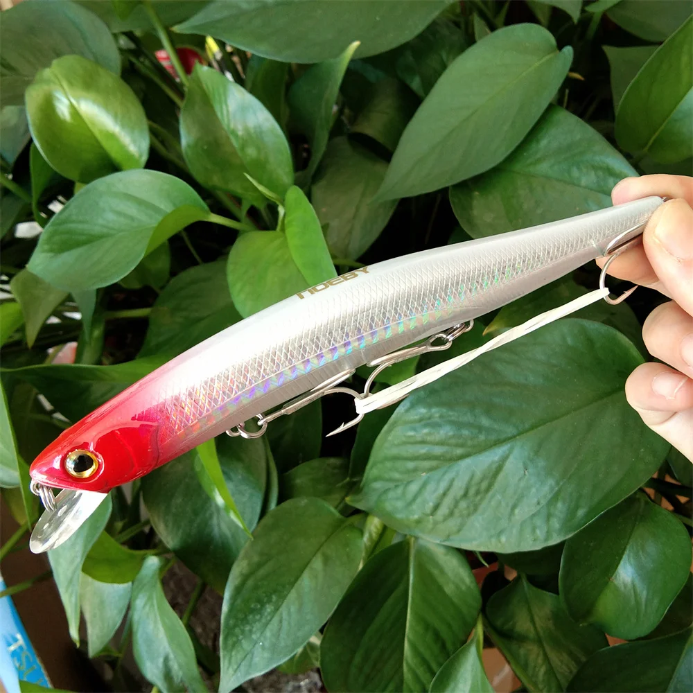 Noeby-señuelo de Pesca flotante para pececillos, Wobblers biónicos en Lucio duro Isca Artificial CrankBait, aparejos de Pesca marina, 15cm, 23g, 1,5 m, 4 Uds. - imagen 5