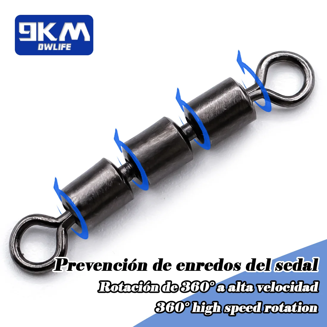 3 giratorios de rodillos 15 ~ 60 uds barril de pesca giratorios de alta velocidad Triple rodamiento Siwvels accesorios de pesca de acero inoxidable - imagen 4