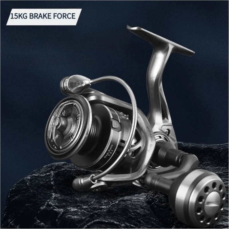 Carrete de pesca giratorio de agua salada Mavllos KATLA relación 5,2: 1 carrete de Metal CNC IPX6 carrete de pesca de lubina de doble rodamiento impermeable - imagen 3