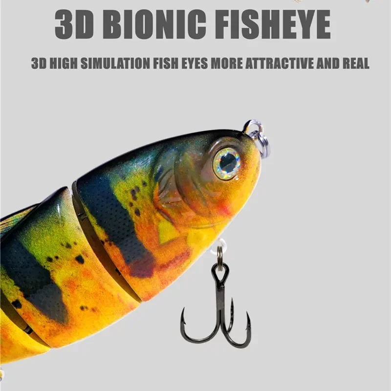 GREENSPIDER nuevo 110mm 18,5g cebo multiarticulado cuerpo duro hundimiento lento Lucio pesca cebo aparejos Swimbait Señuelos de Pesca - imagen 5