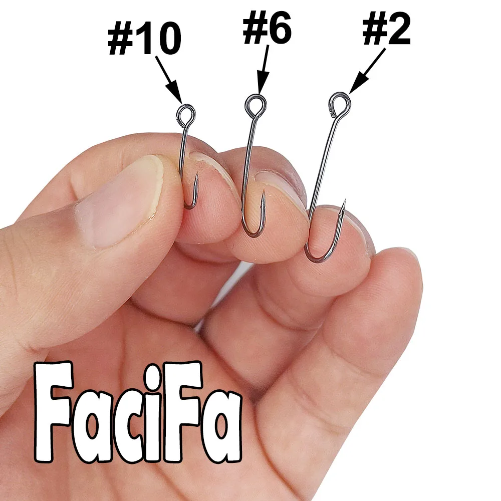 25 Stück Angelhaken mit großen Ösen, langer Schaft, mit Widerhaken, rund, gebogen, Verbindungshaken, großer Ösenring, Wurmhaken, Angelköder, Löffel, Spinner - imagen 5