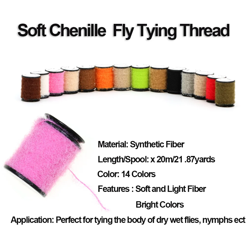 Chenille suave ICERIO para montaje de moscas y trucha - imagen 2