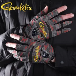 Guantes de pesca Gamakatsu anticorte antideslizantes barco 3 dedos