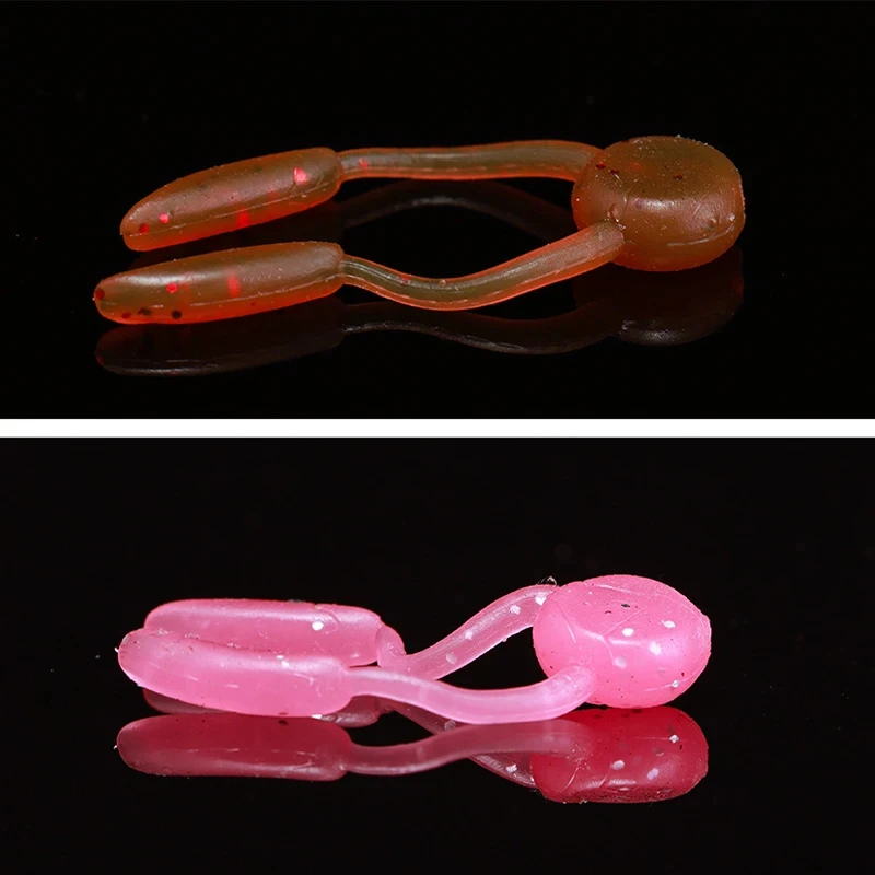 Señuelo de plástico blando para Pesca, cebo flotante de gusano, Swimbait, Swimbaits de salto, trucha, lubina, Crappie, 0,28g, 3,3 cm, 20 piezas - imagen 4